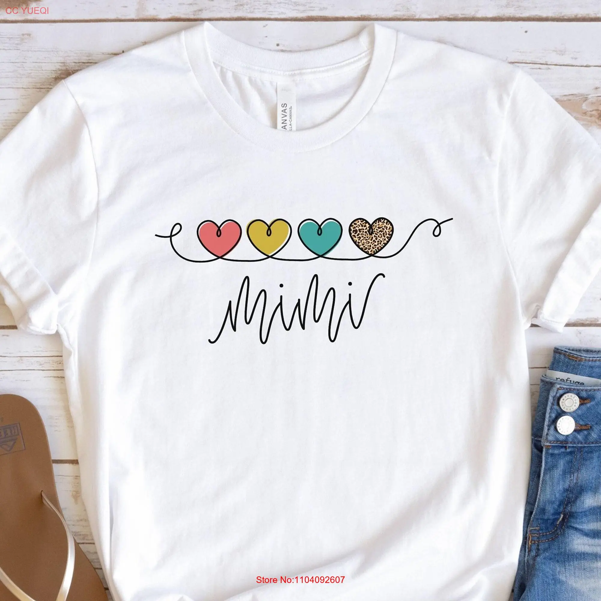 Mimi T Shirt Cute Grandmother Grandma HearT for Birthday Valentines Day long or short sleeves