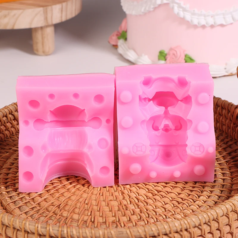 Cetakan silikon gajah kaya 3D, Fondant lilin Resin Aroma batu ornamen cetakan sabun untuk dekorasi kue cangkir kue