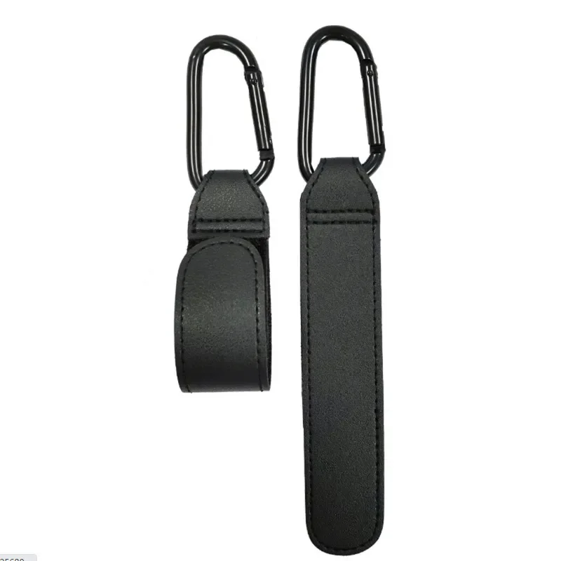 Wholesale 2pcs PU Leather Hook for Baby Rotatable Cart Stroller Pram Rotate 360 Degree Organizer Pram Hook Stroller Accessories