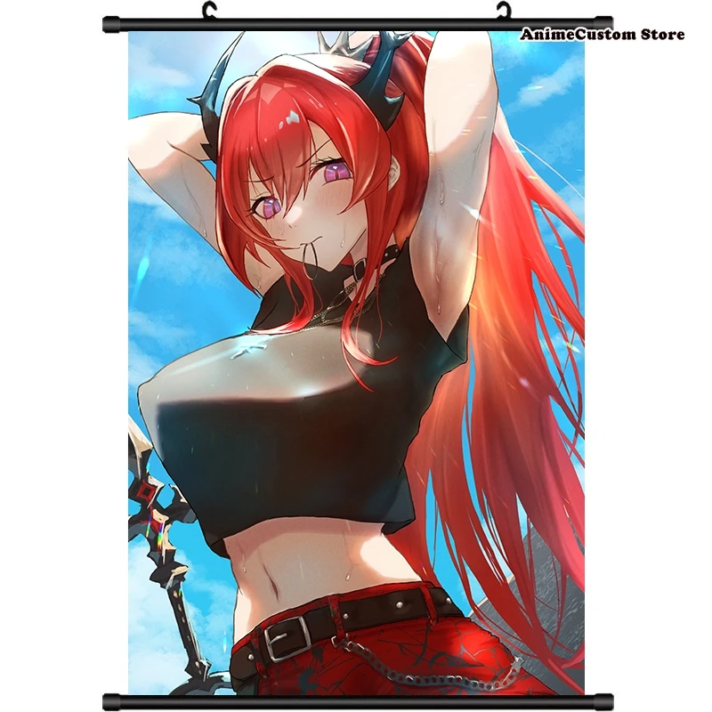 Sexy Mädchen Arknights Surtr Wand Scroll Rolle Malerei Poster Hängen Poster Spiel Anime Wohnkultur Sammlung Cosplay Kunst Weihnachten Geschenk