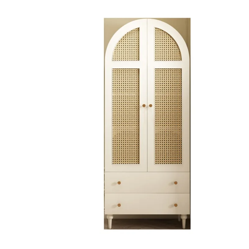 

American light luxury solid wood bookcase Children's floor bookshelf Changhong glass wine cabinet French