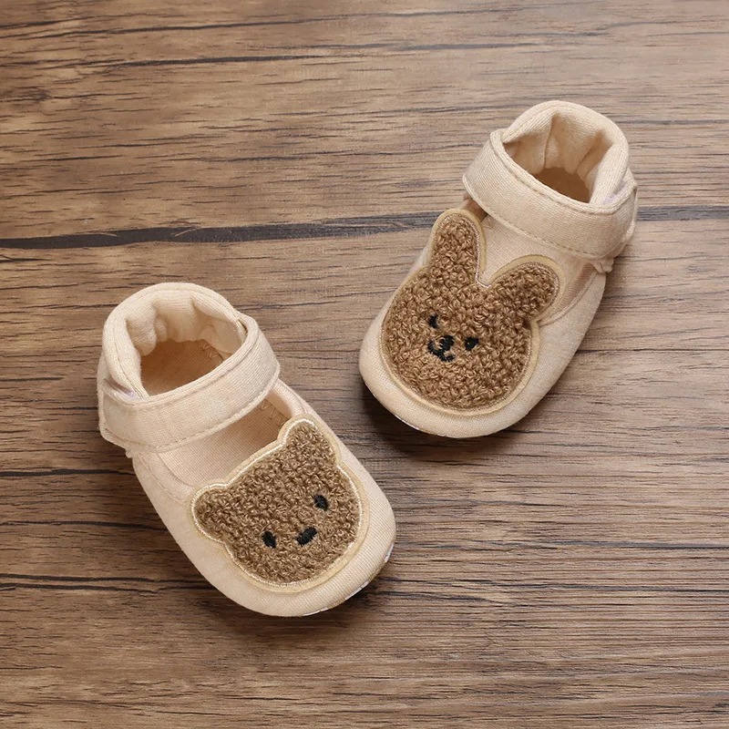 

Infant Toddler Soft Sole First Walkers Baby Girls Baby Boys Cartoon Leisure Shoes Little Girls Rabbit Bear Crib Shoes