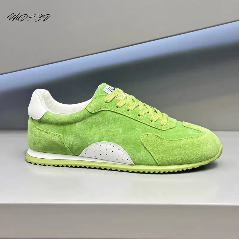 

Кроссовки, повседневные мужские дизайнерские легкие кроссовки в стиле ретро, модные кожаные дышащие туфли на плоской подошве, трендовые крутые туфли для вождения