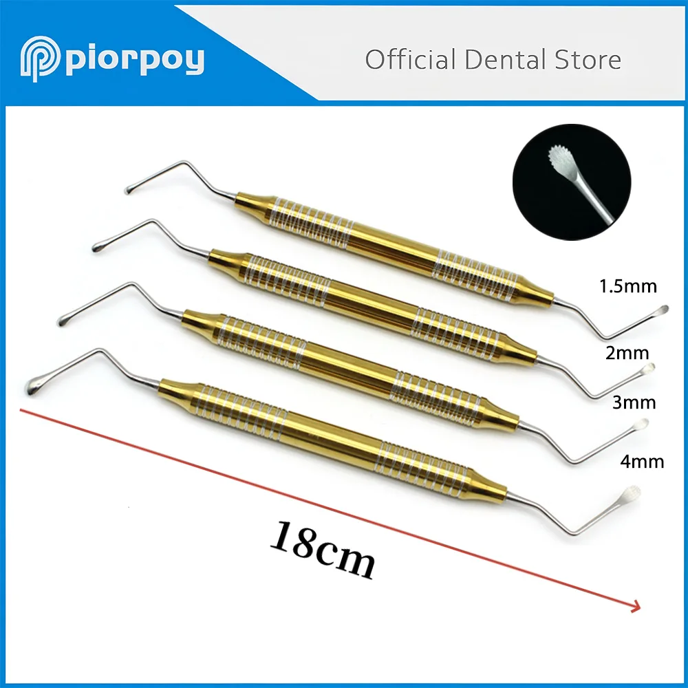 

PIORPOYDental Scaler Gracey Jagged Curette Periodontal Stainless Steel Dental Sinus Lifting Elevation Kit Dental laboratory Tool