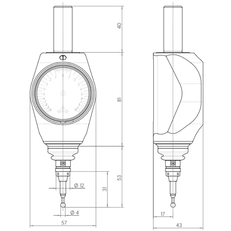 3D edge detector Cnc probe high-precision sensor can measure the length and center coordinates of workpieces