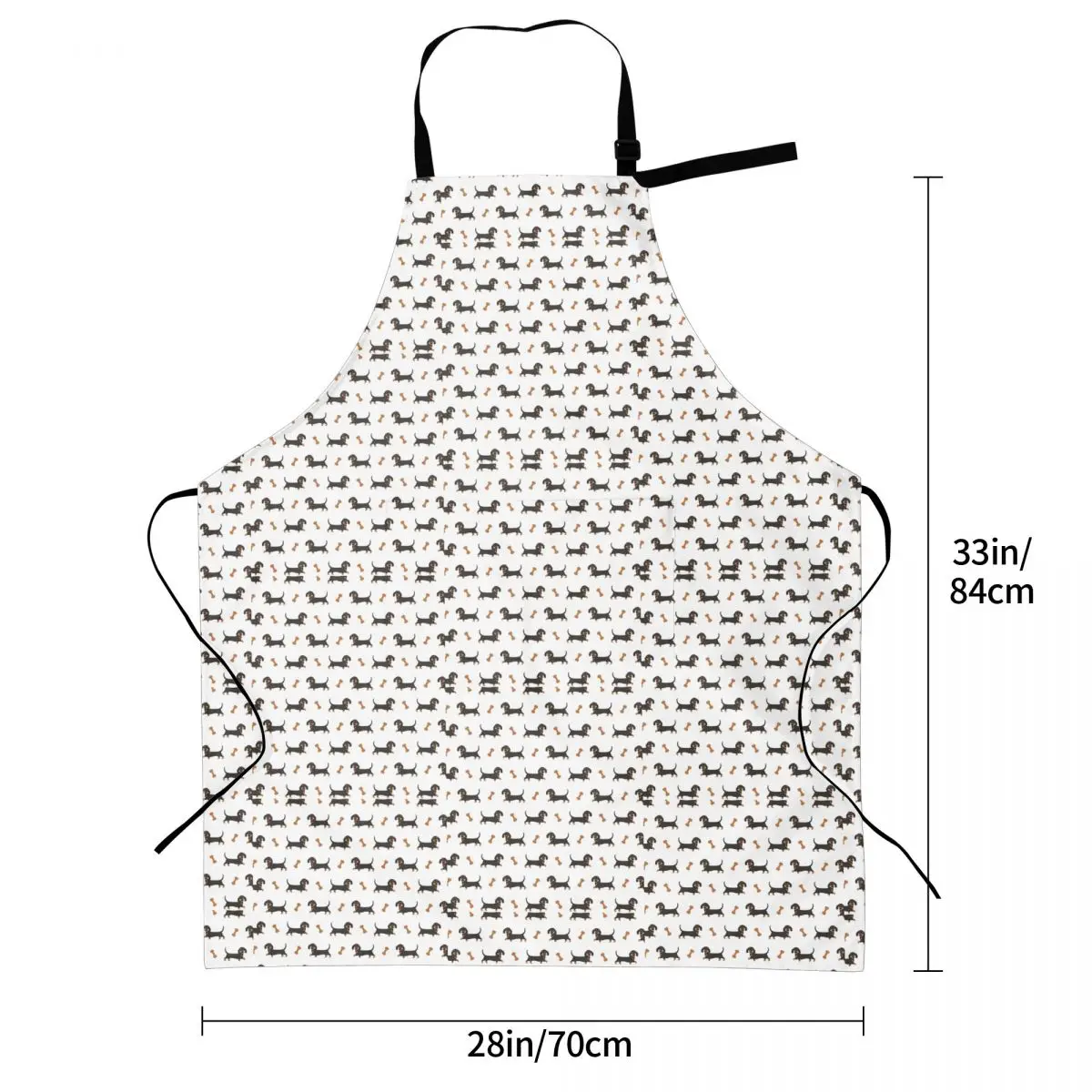 Black And Tan Dachshund Sausage Dog Apron Chef Cooking Baking Tablier Sleeveless Bib Kitchen Cleaning Pinafore for Women Men