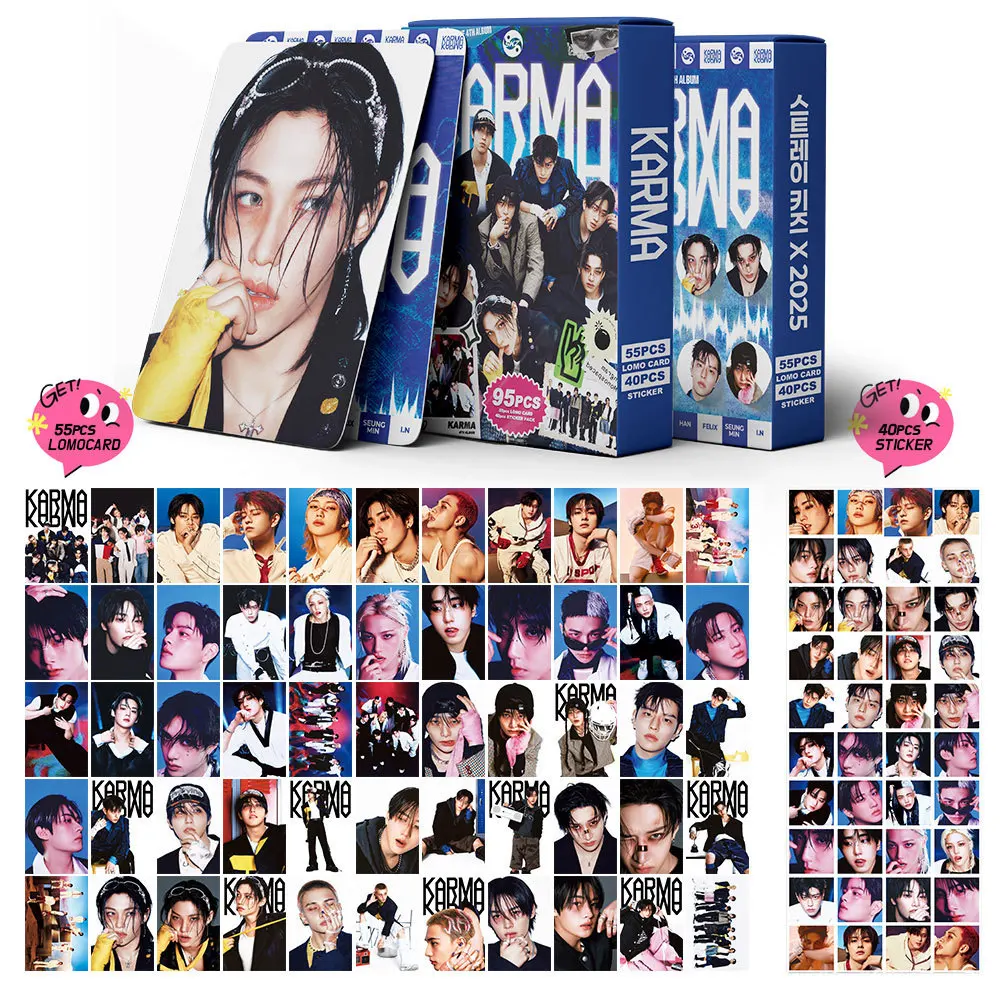 

95 шт. SKZOO Kpop Stray Kids Little Card 4TH KARMA Новый альбом FELIX, HYUNJIN Photo Card Star Card LOMO Card Праздничный подарок