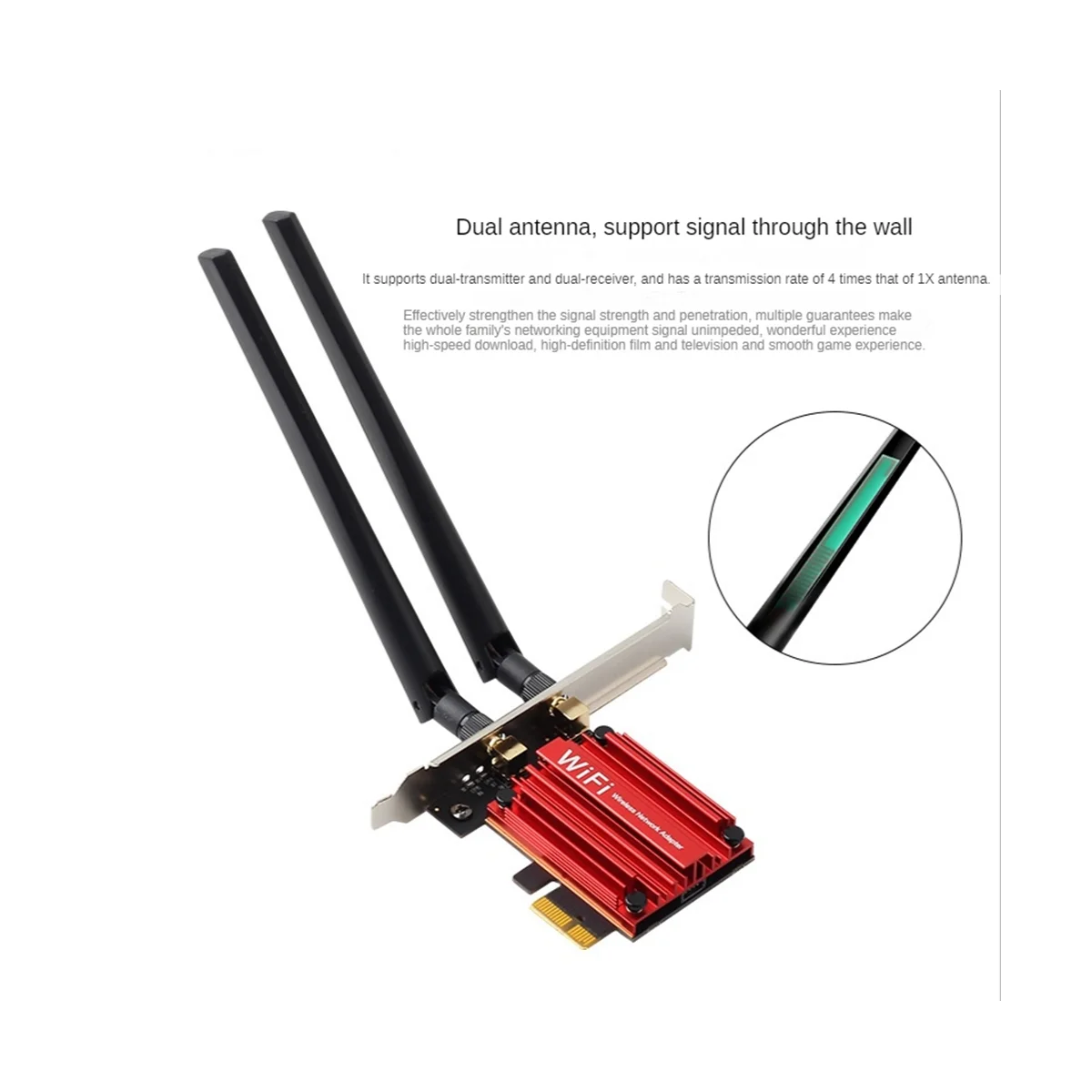 Конвертер M.2 на PCIE Wi-Fi, беспроводной адаптер NGFF M.2, Wi-Fi Bluetooth-карта с 2 антеннами для AX210 AX200 9260 8265