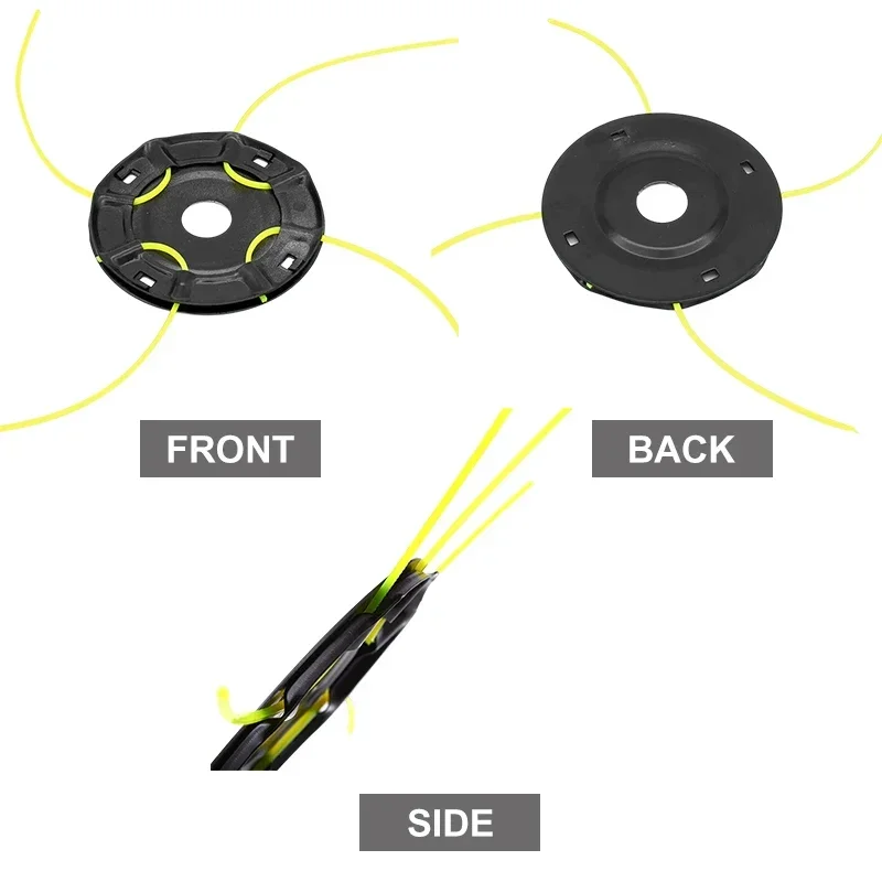 Imagem -04 - Universal Grama Strimmer Cabeça Aparador Escova Cortador de Grama Roda de Fio de Aço Sólido Desgaste-resistente Jardim Cortador de Escova Cabeça de Cortador