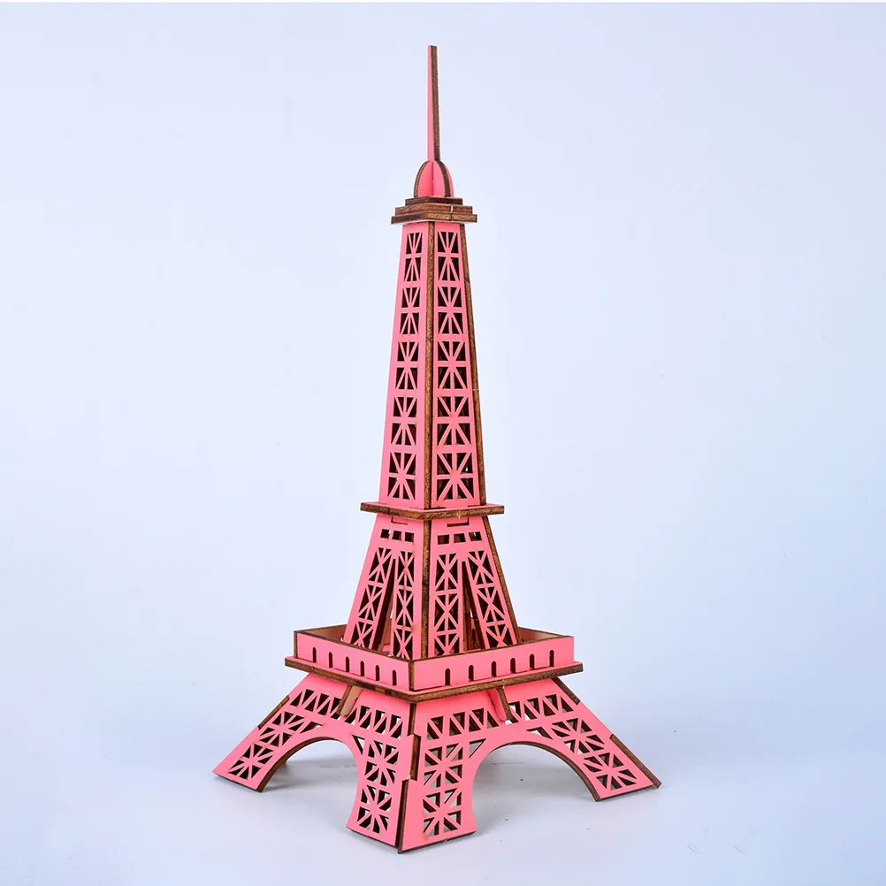 3D 나무 에펠탑 퍼즐 레드 어린이를 위한 나만의 교육용 게임 만들기 손과 눈의 협응력 향상 훈련