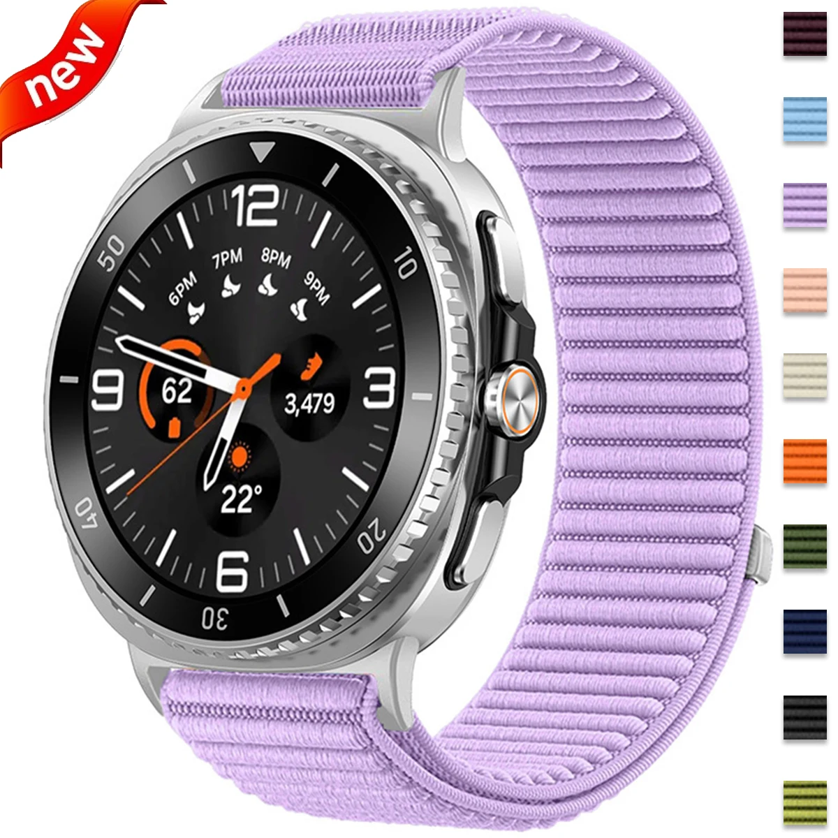Nylon Strap for Samsung Galaxy Watch 8 Classic 46mm Adjustable Replacement for Watch 8 44MM 40mm Bracelet Band Accessories