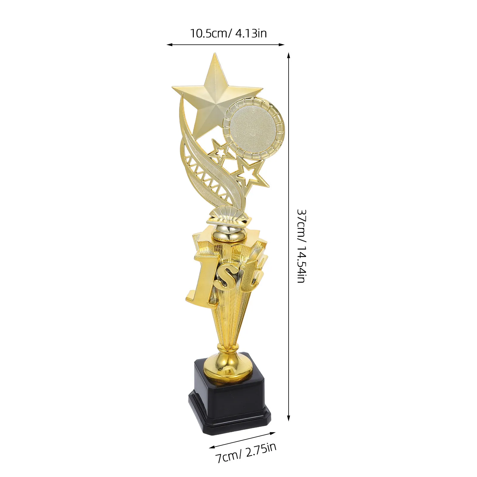 Star Trophy Gold First Place Plastic Winner Award Sports Competition School Tournament Athletic Event Football Soccer Tournament view 5
