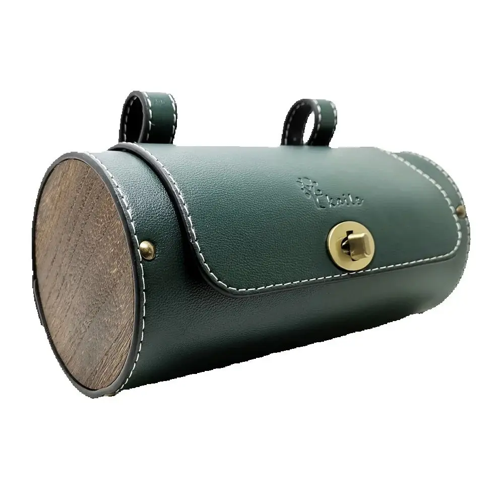 Bicycle Bags 22cm Long 10cm Diameter Q398 FREE-Bicycle Retro Tail Car Before Handle Bag PU Artificial Leather Logs Round Bag