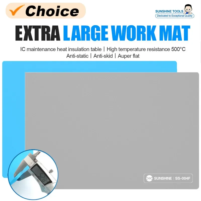 

SUNSHINE SS-004F Heat Insulation Silicone Pad Work Mat High Temperature Resistant Repair Pad for Mobile Phone Repair Tools