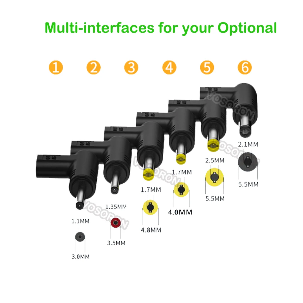 USB-C Type C Female Input to DC 5.5*2.1 3.0*1.1 4.0*1.7mm Power PD Charge Connector fit for for Router Tablet Fan 5V 9V 12V 15V