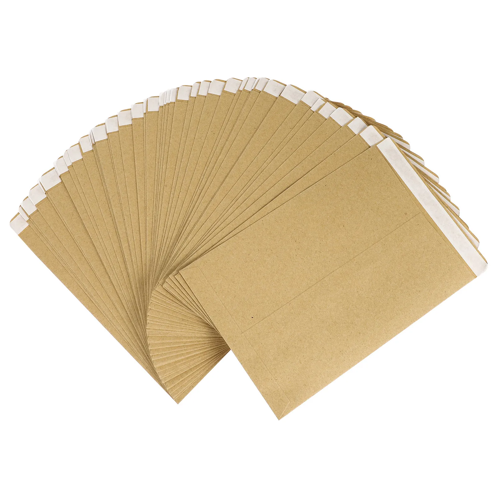

50Pcs Kraft Paper Envelopes Premium Blank Classic Envelopes for Birthday Wedding Invitations Letter Storage Mailing Use
