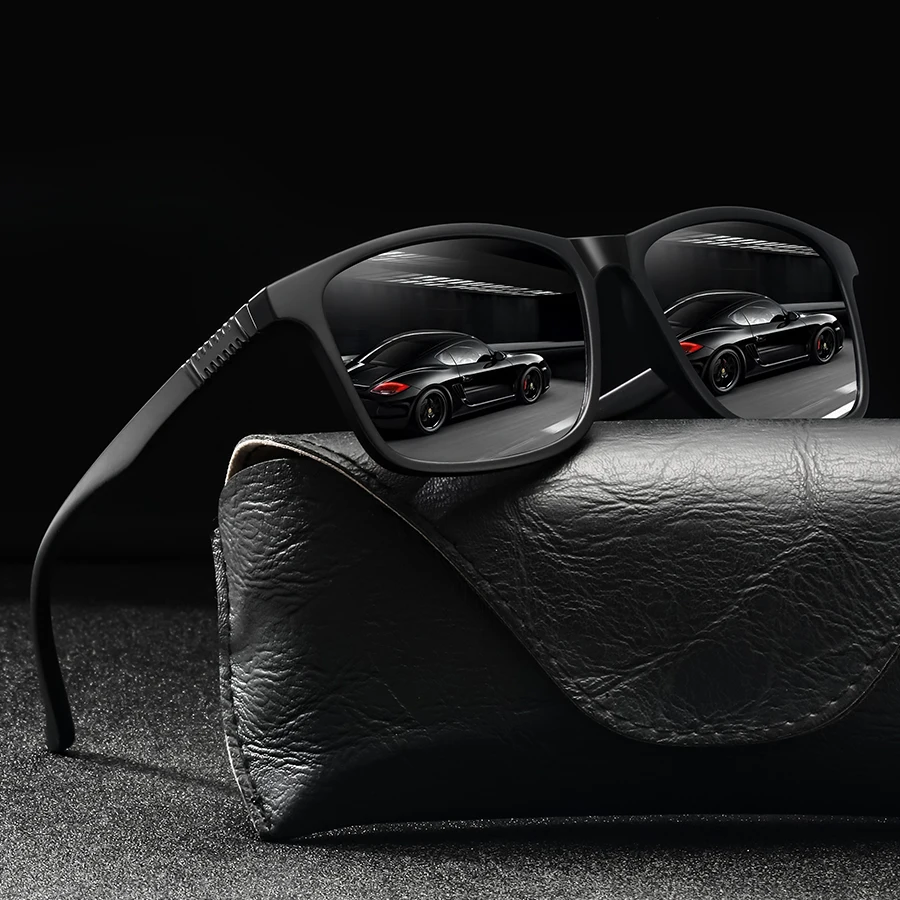6PCS Fashion Vintage Square Sunglasses Men WomenDriving Man Luxury Brand Designer Sun Glasses Anti-Glare Retro Eyewear