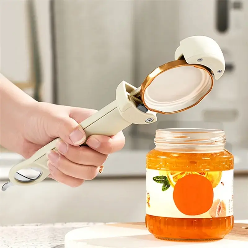 Multi-Function Stainless Steel Labor-Saving Bottle Opener Kitchen Tools Retractable Glass Jars Beer Cap Opener Magnetic Suction