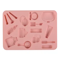 Cake Tool Cosmetics Lipstick handbag Make Up Silicone Mold Foundation Cake Ice Perfume Mould Cookie Soap Fondant Baking DIY