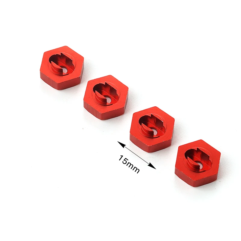 RCGOFOLLOW Aluminum Hex Wheel Hubs for Traxxas 1/18 LaTrax Teton Desert Prerunner Replacement Upgrade Parts (4-Pack)