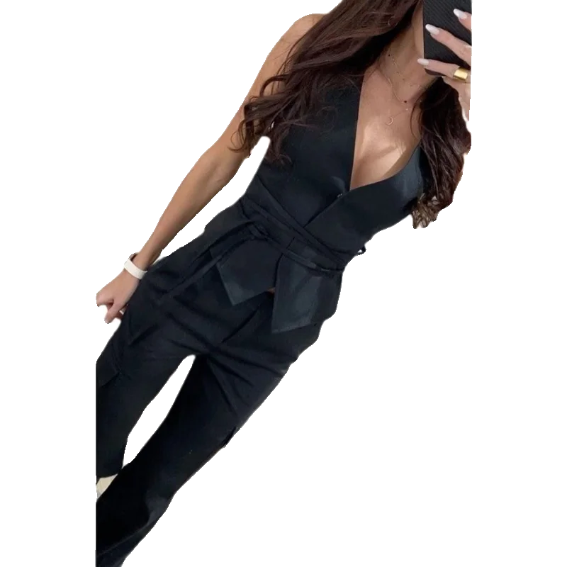 Faionable عقدة الخصر Vaion بلوزة نسائية غير رسمية فضفاضة تناسب سترة الربيع الصيف العصرية الصينية Sle ملابس السيدات irt #4