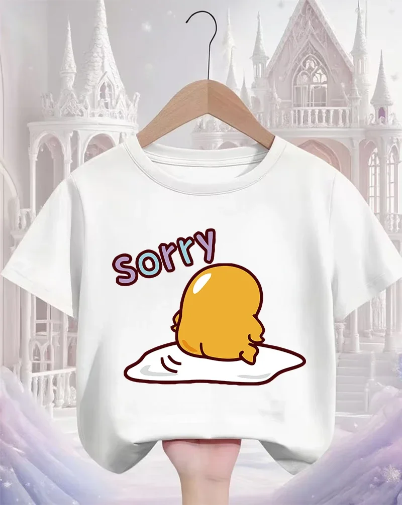 

Gudetama Kids T Shirt Summer Boys Girls Cute Kawaii Cartoon Crew Neck Fashion Street Casual Wear 3 14T