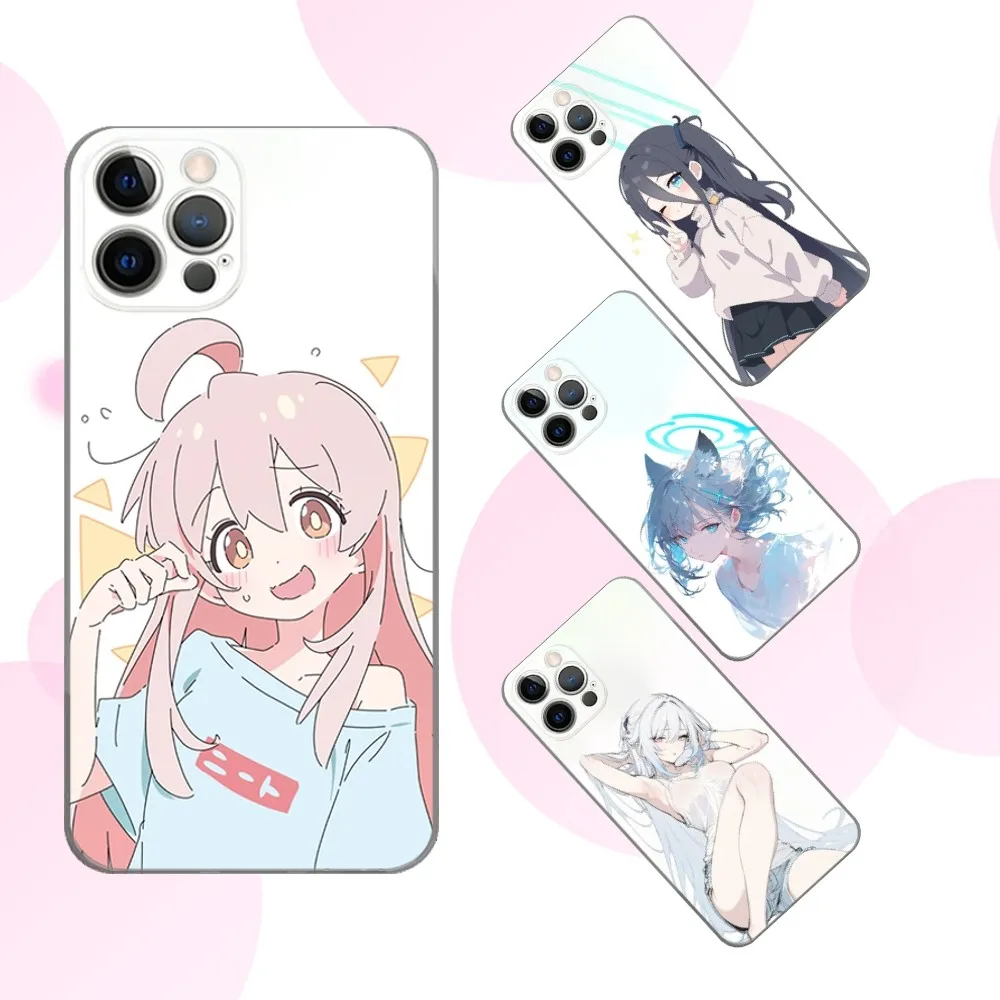 

Blue A-ArchiveS Phone Case For iPhone 16e,16,15,14,13,12,11 Plus,Pro,Max,XR,XS,X,Plus,SE,Mini Transparent Soft Cover