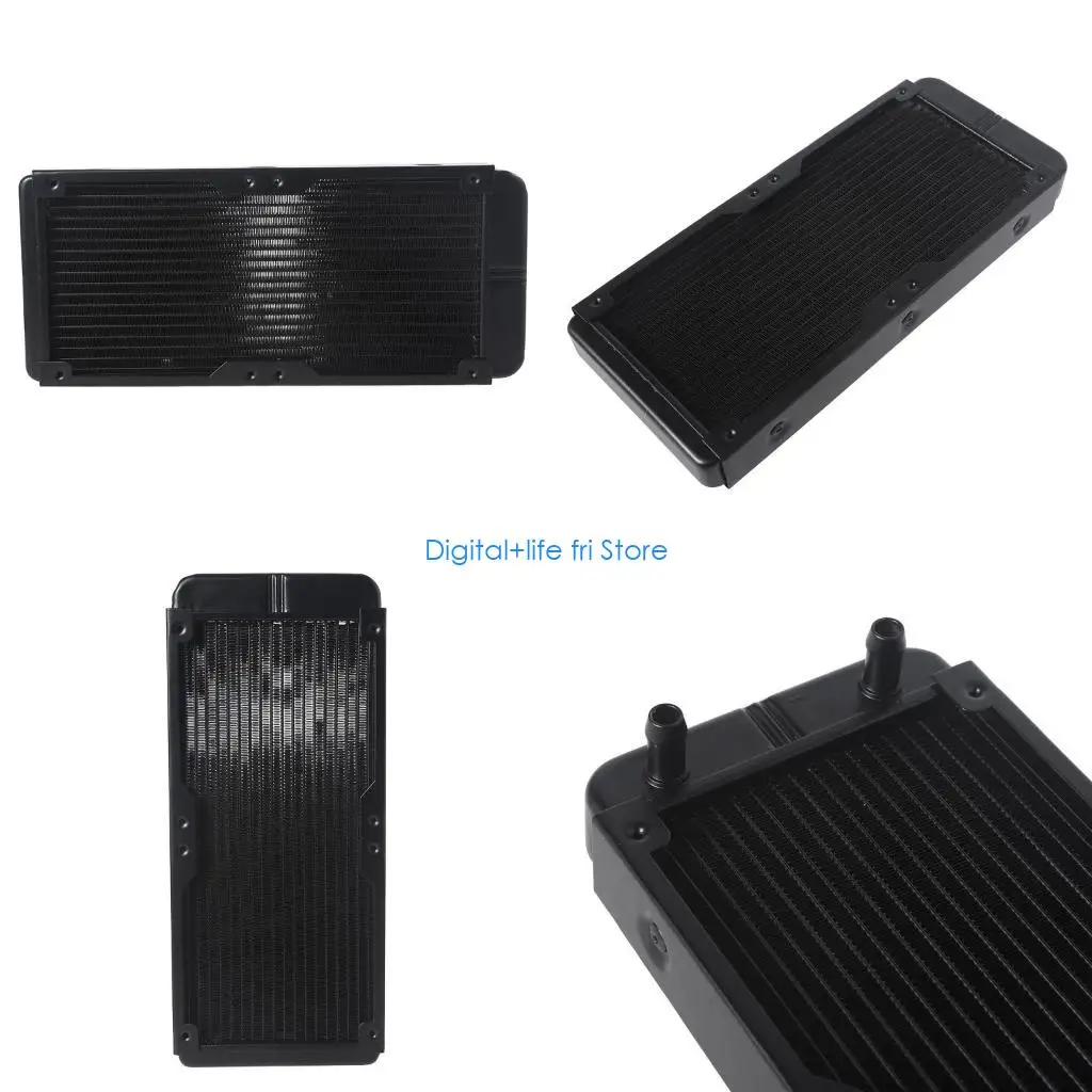 E06D Aluminum Water Cooling Radiator 18 Tubes Heat Exchanger CPU Heatsink Cooler Fast Heat Dissipation for PC Computer