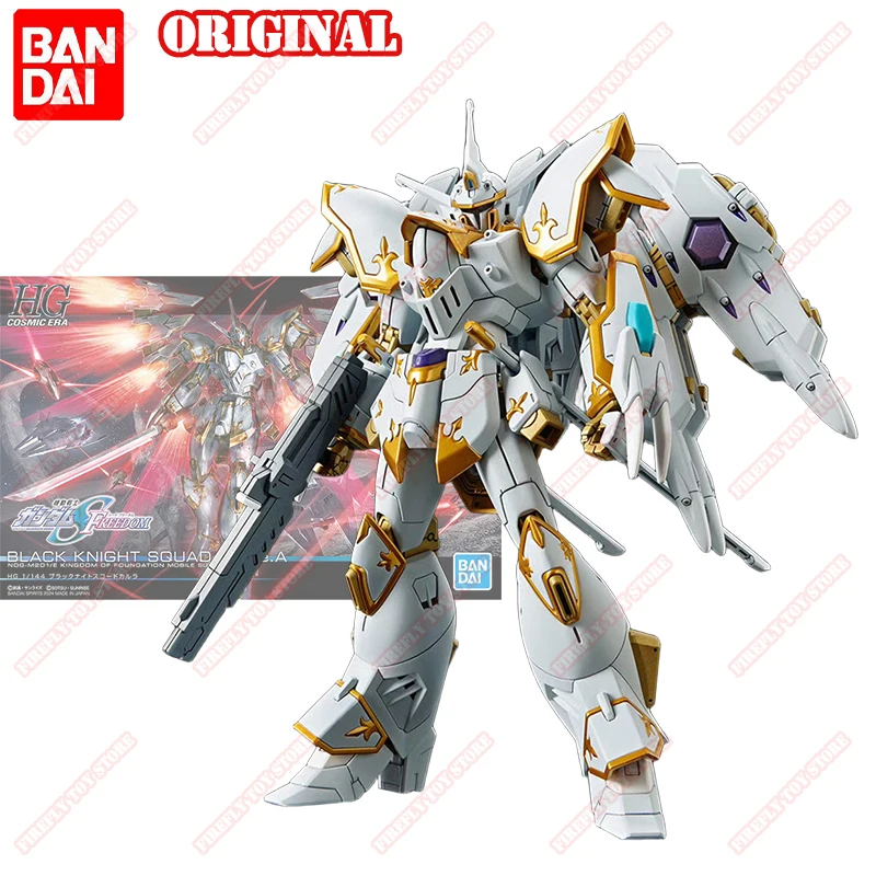 

BANDAI Original GUNDAM HGCE Animation Peripheral Toys Black Knight Squad Cal-re Assembly Movable Action Figures Model Collection