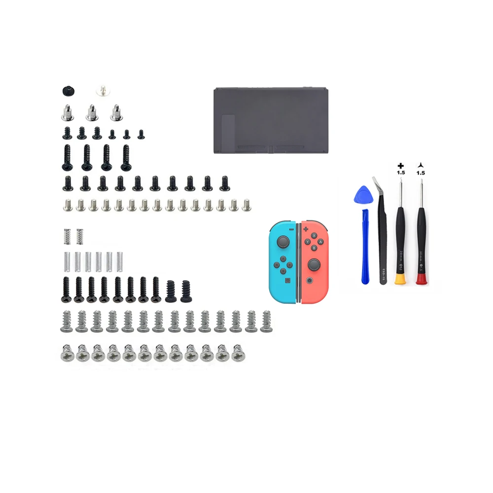 ZUIDID Replacement Full Screws Set Spring Repair Kit for Switch Console for Joy con Left Right screwdriver Tools Accessories