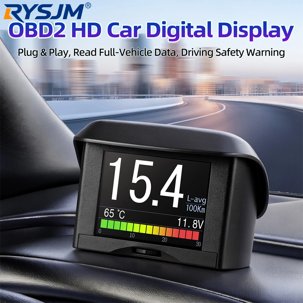 a202-車載コンピューター、多機能obd2ディスプレイ、速度計、燃料消費量計、温度計、車両診断スキャナー