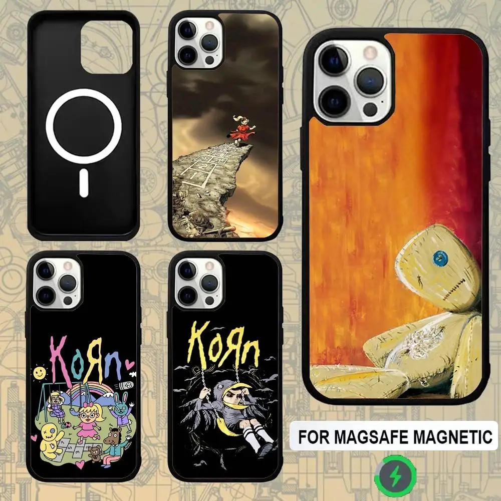 

K-KornS Rock Band Untitled For Magsafe Wireless Charger Case For iPhone 15,16,17,13,14,11,12,Pro,Max,Plus,E,Air,Mini Cover