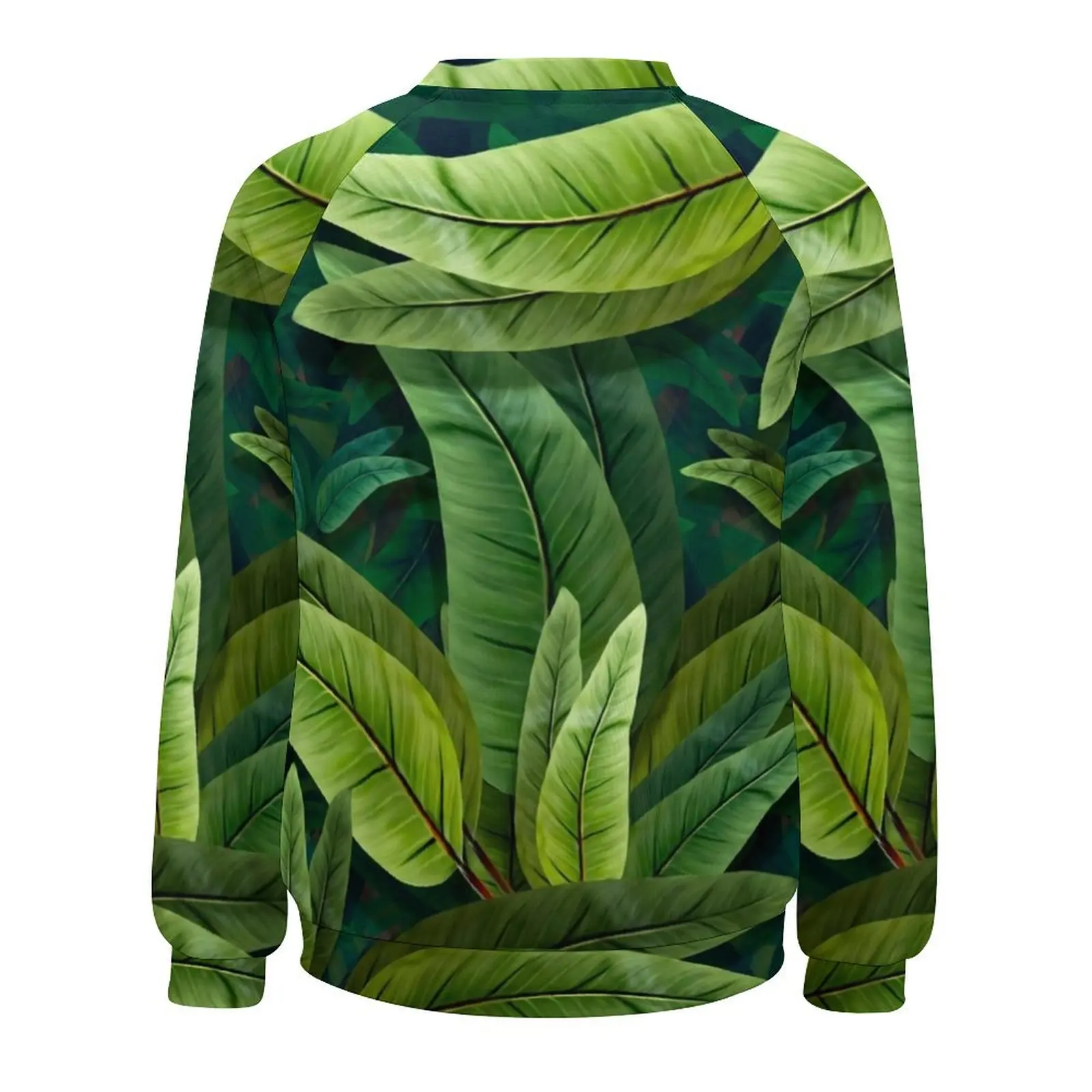 Hoodies tropicais retrô com folhas verdes estampado, capuz casual, manga comprida, estilo de rua, moletons grandes, presente de aniversário, primavera