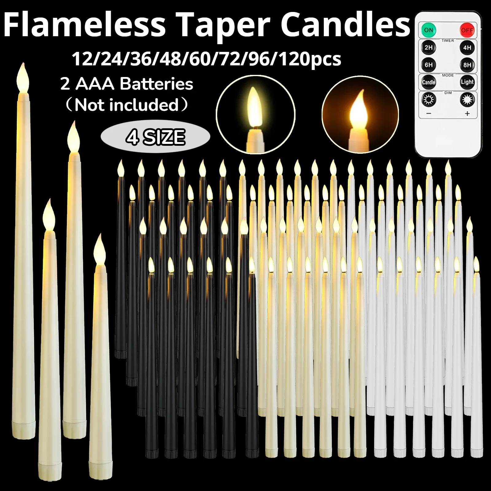 bougies-coniques-led-sans-flamme-12-180-pieces-pour-mariage-a-piles-avec-telecommande-et-minuterie-pour-decoration-de-fetes
