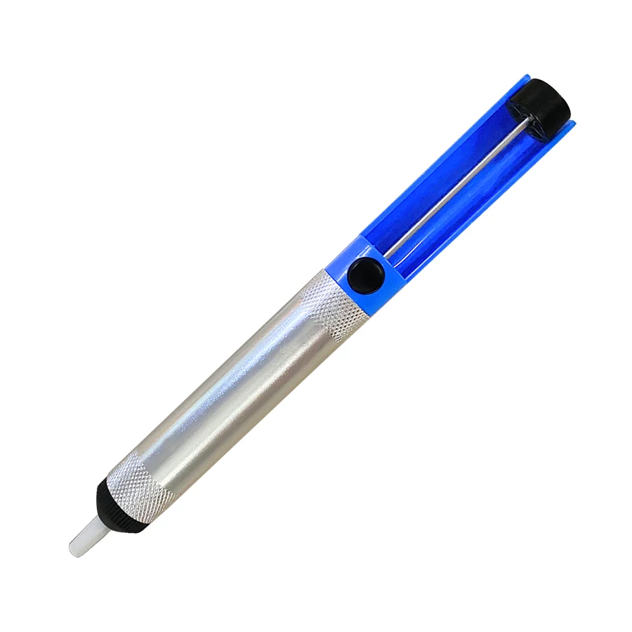 Aluminium Desoldering Suction Pump Tool Solder Sucker Suction Tin Pen Removal Device Blue Vacuum Soldering Iron Desolder