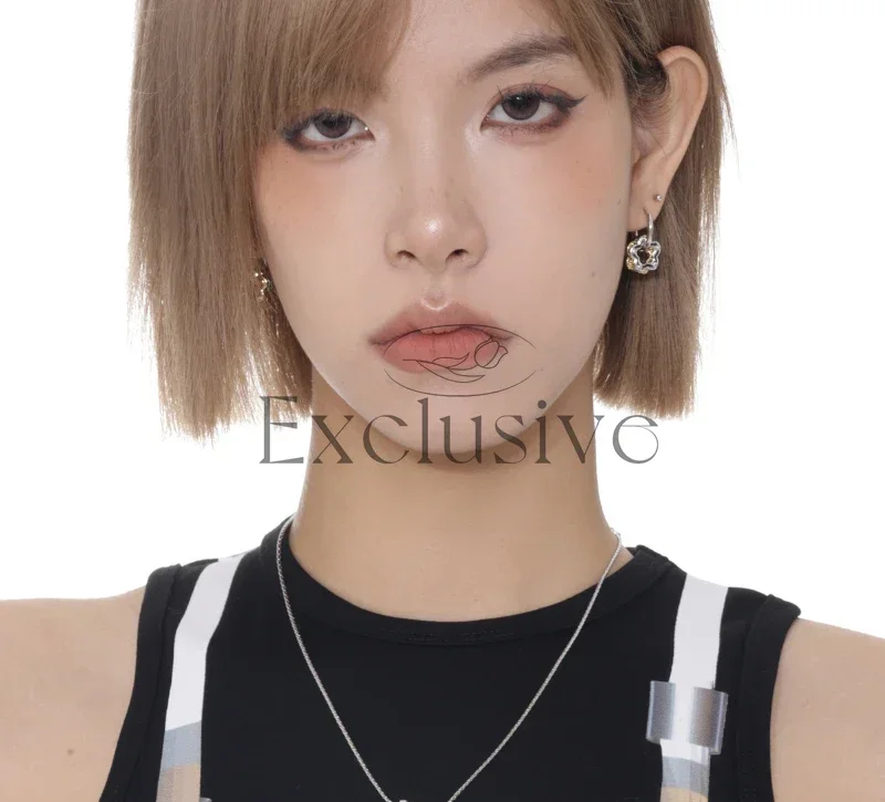 Small flower earrings gold and silver three-color DIY ear buckle niche design stud earrings