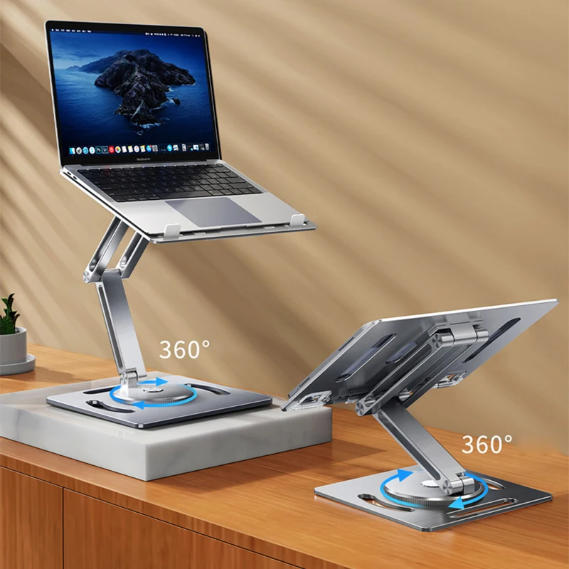 Alloy 360° Rotating Reading Stand Tablet Holder Laptop Dual-Purpose Height-Adjustable Stand for Work and Study Aluminum Alloy Su