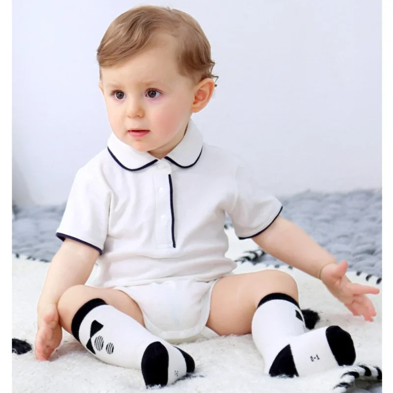 AustinBella Wholesale Baby Boy Summer Clothes Clothing for Babies Newborn Toddler Short Sleeve Romper Jumpsuit Cotton Bodysuit