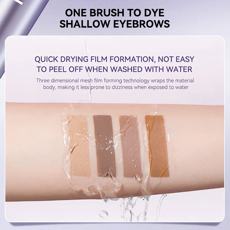 جل تصفيف الحواجب Feotznw - مقاوم للماء، خالي من البقع، لون طويل الأمد، شكل حواجب يشبه الريش، يتضمن فرشاة حلزونية