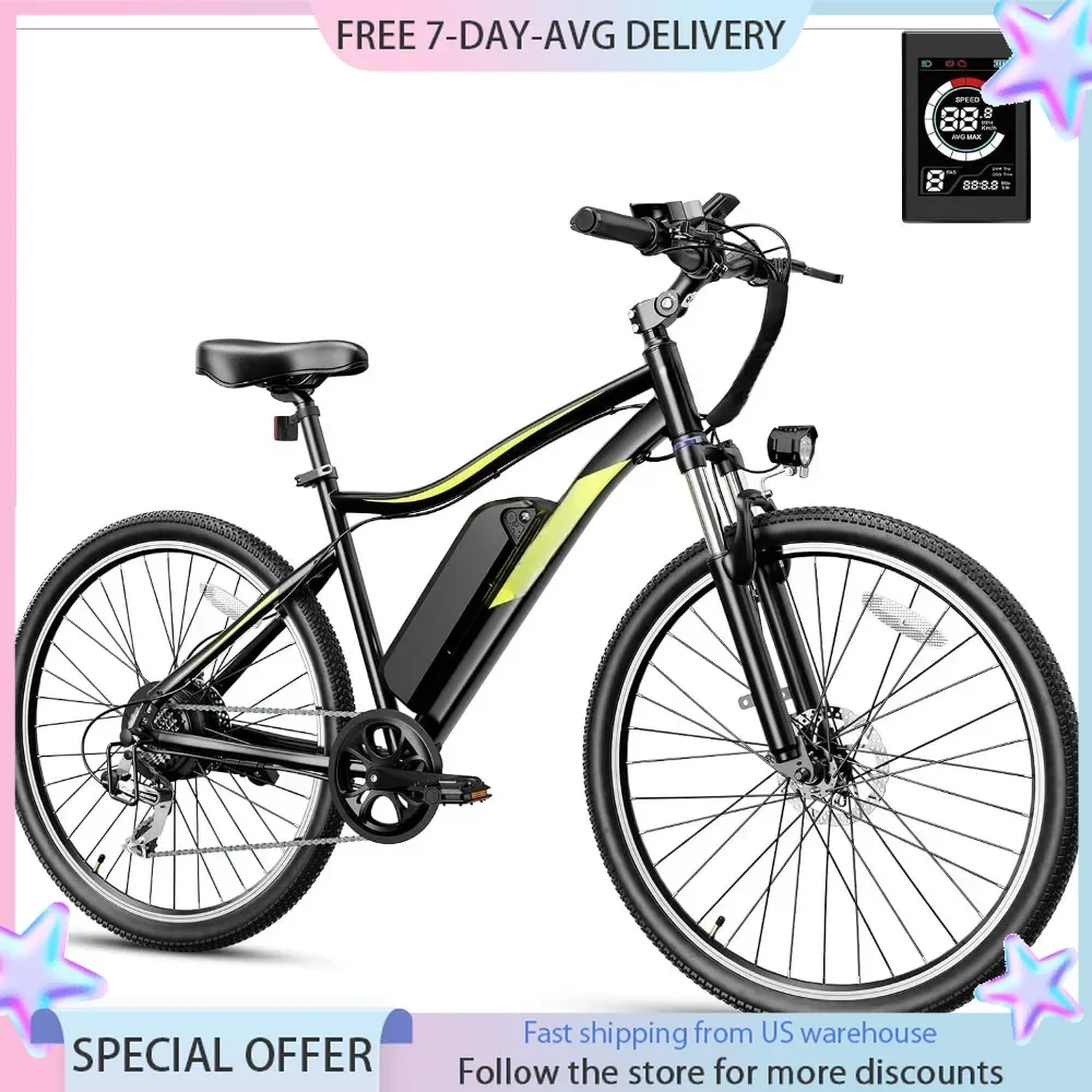 Electric Bike for Adults with 750W Peak Motor, 28mph Max Speed, 600WH Removable Battery Bike, 27.5