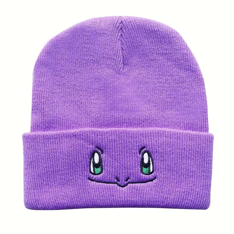 Pokemon Brimless Poop Hat Pikachu Fashion Anime Knit Hat Men\'s Women\'s Solid Color Smiley Hats Casual Warm Creative Hip Hop Hat