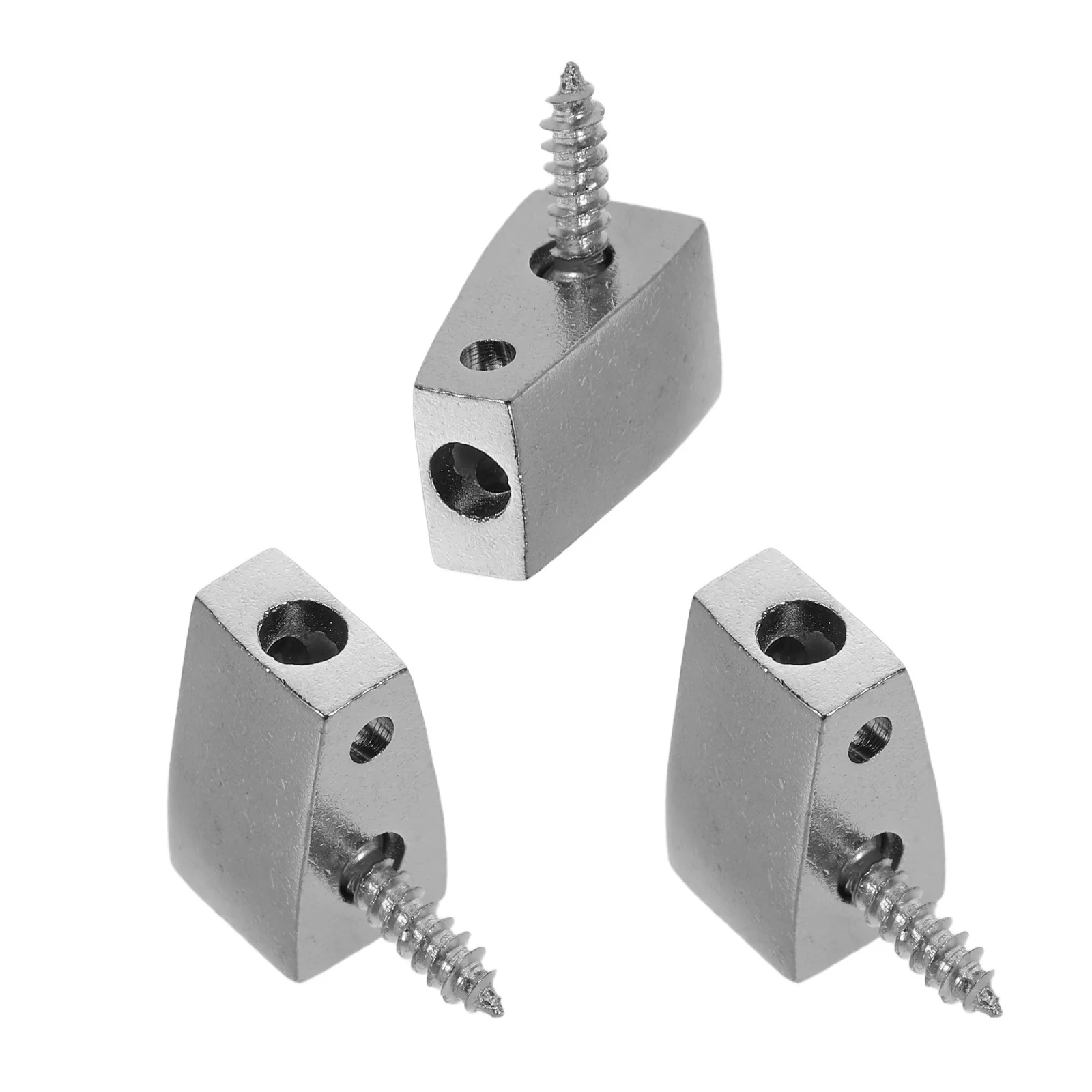 

3pcs Headless Guitar String Locking Nut Metal Split Design For Electric Bass Replacement Parts Stable Tuning Quick Assembly