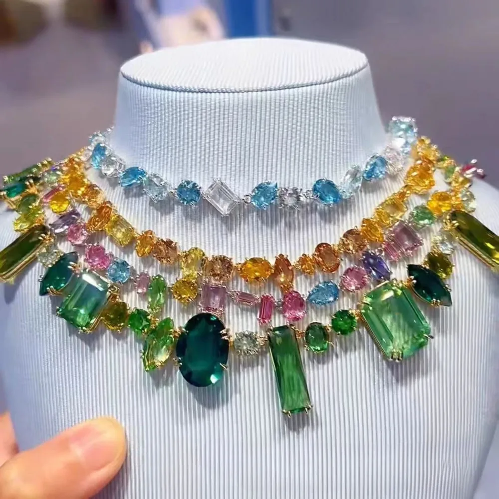 multicolor-crystal-statement-necklace-for-women-rainbow-mixed-cut-rhinestone-choker-gold-plated-party-wedding-necklace-jewelry
