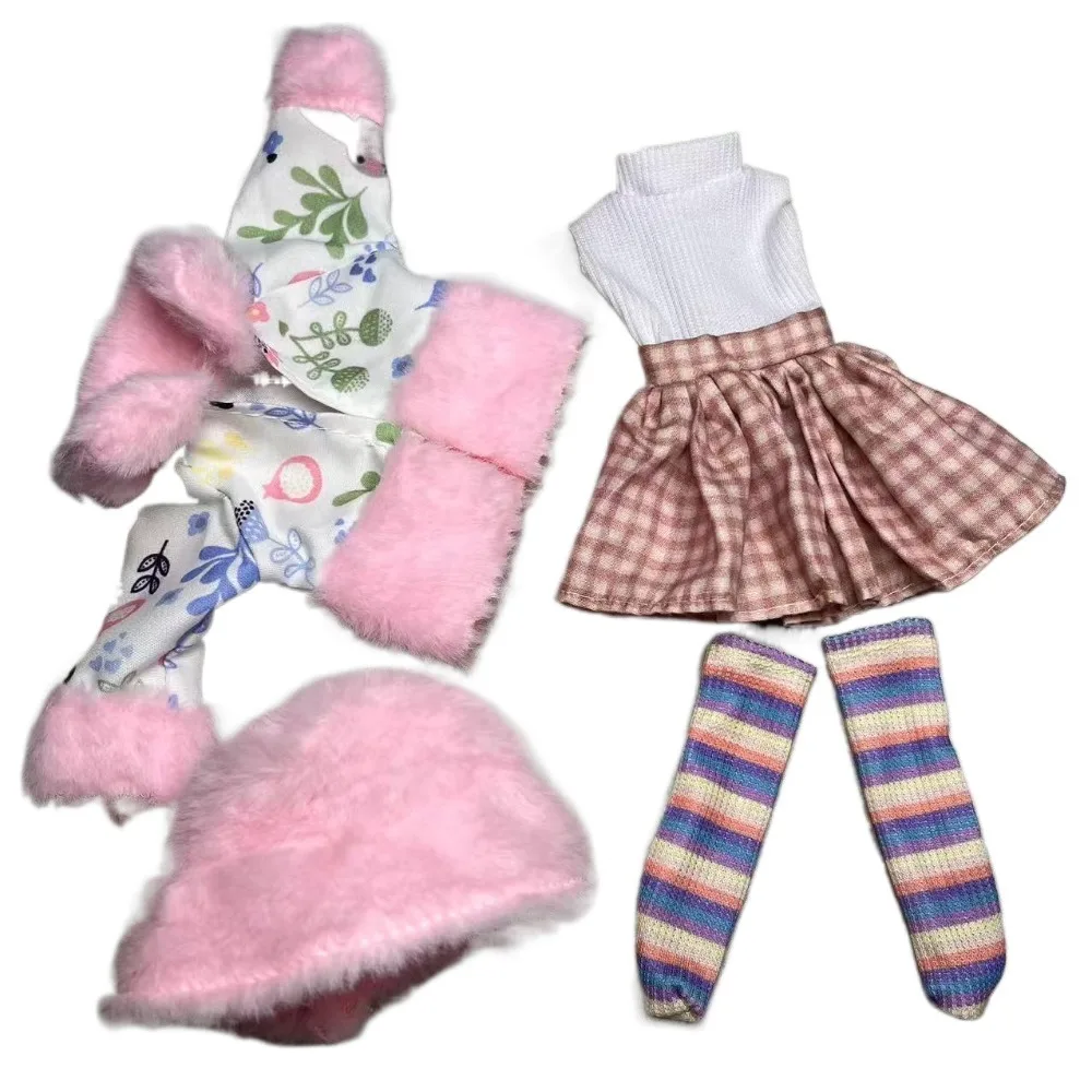 

Trendy Fashion 30cm Clothes Sweater Coat Fall and Winter Style 1/6 BJD Outfit Set Pretty Casual Dress Girl Gift