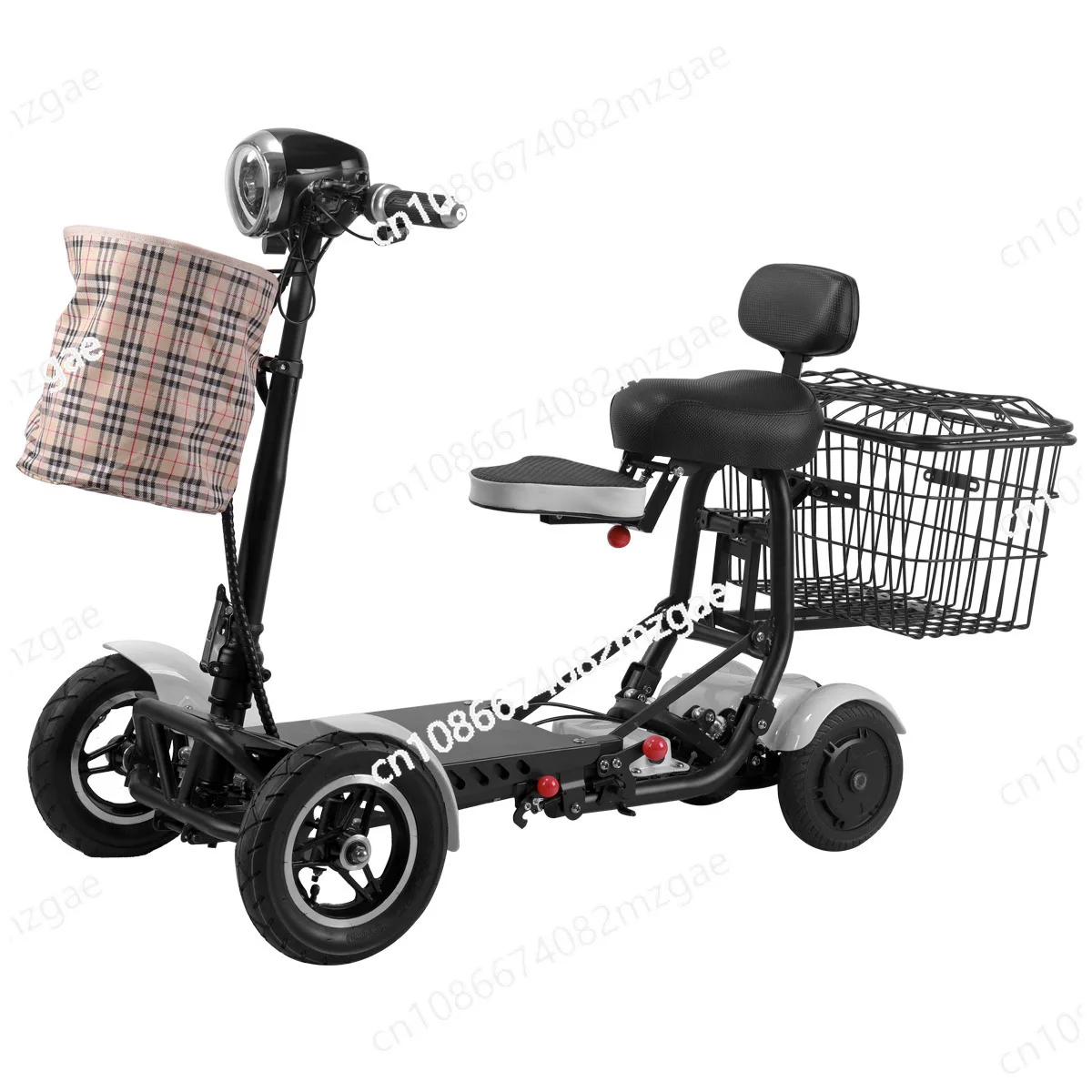 

Four-wheeled electric folding scooter scooter double-drive tram shopping pedal electric vehicle