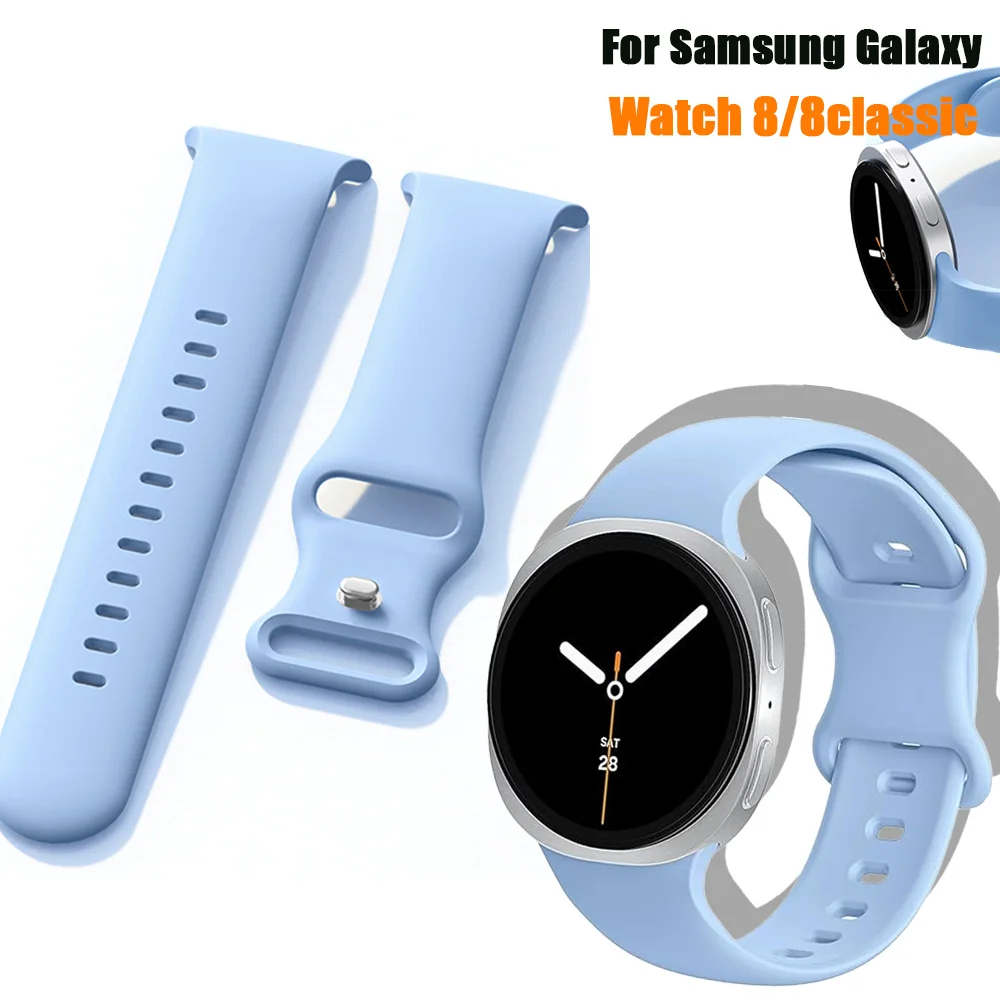 Sport Straps for Samsung Galaxy watch 8 44mm 40mm Replacement Wrist Silicone Bracelet Correa Galaxy watch 8 classic 46mm Band