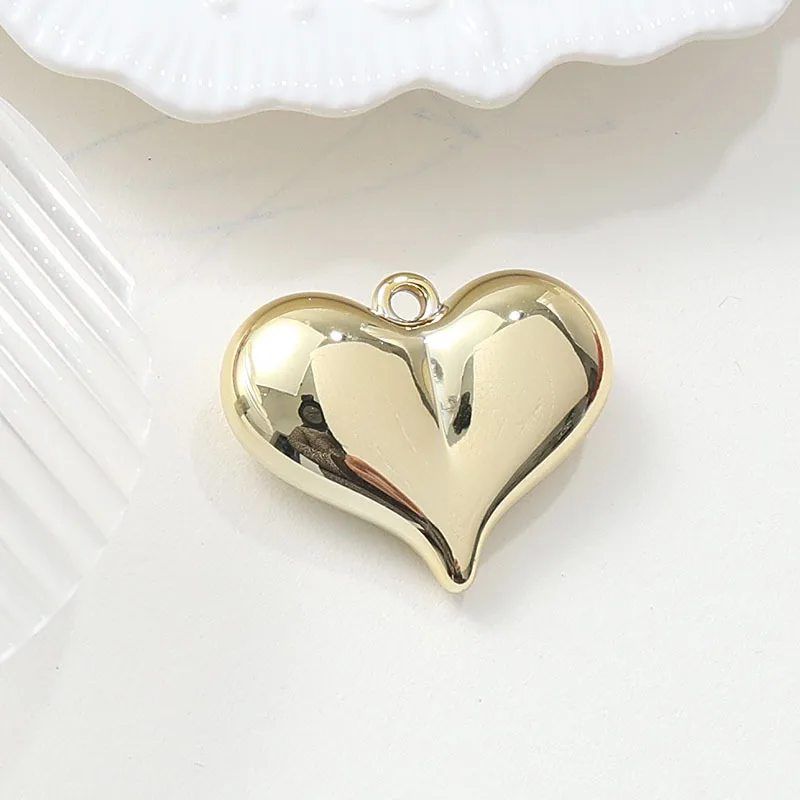 5pcs Handmade DIY Bead Findings & Components, Heart Shape