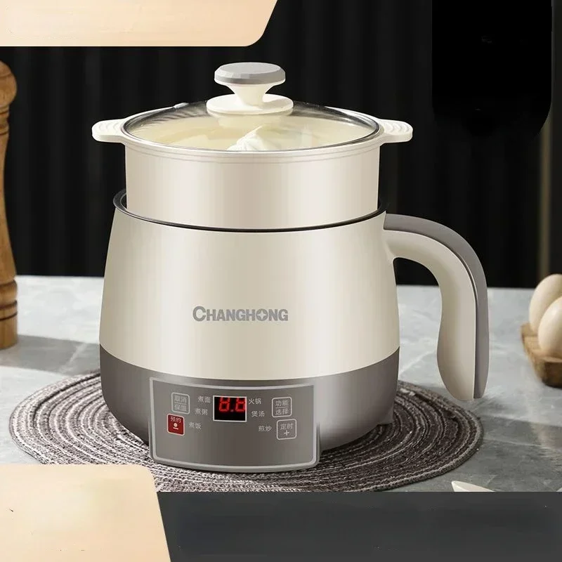 Electric cooker household dormitory small electric pot multifunction non-stick frying pan mini rice cooker small electric hotpot