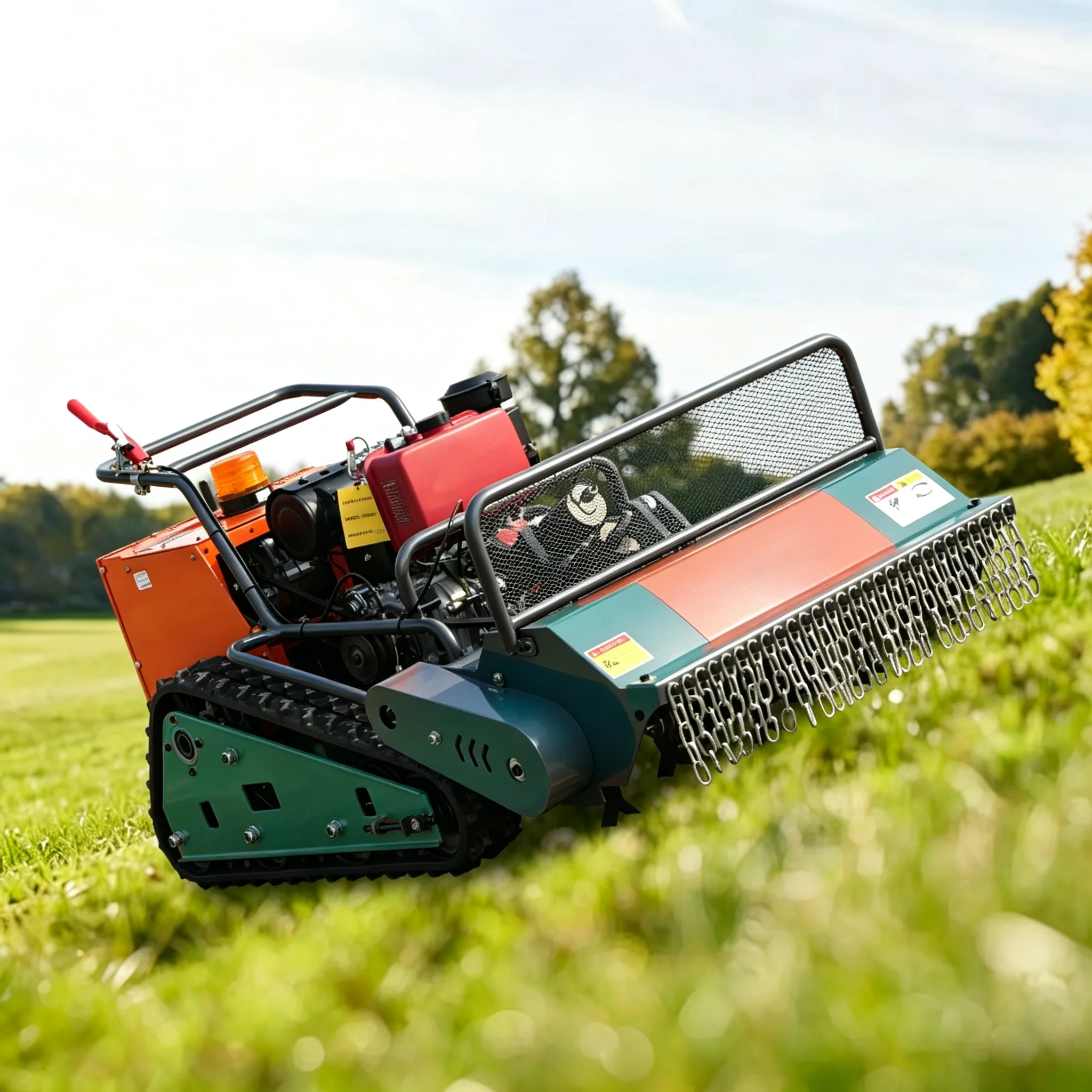 999mm All-Terrain Automatic Lawn Mower Remote Control Multifunctional Garden Weeding Track Type Customizable Lawn Care Equipment