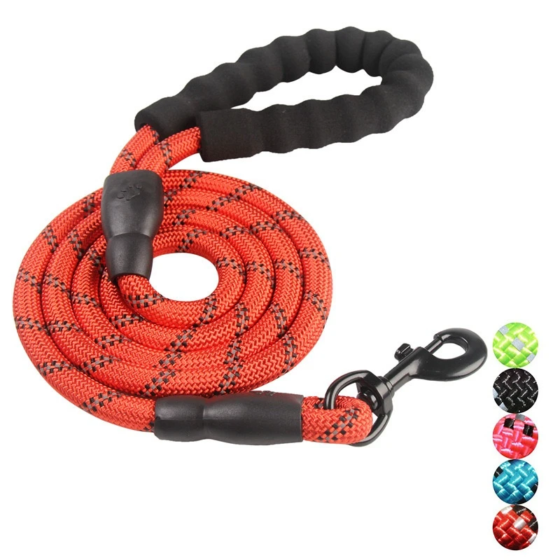 120/150/200/300cm pet leash with reflective rope and comfortable handle, suitable for small, medium, and large dogs